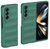 Szilikon telefonvédő (közepesen ütésálló, kamera védelem, 3D minta) SÖTÉTZÖLD - Samsung Galaxy Z Fold3 5G (SM-F926)