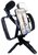 Tripod állvány (univerzális, 3.5mm jack mikrofon, LED fény, bluetooth távkioldó, dupla markolat) FEKETE