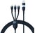 BASEUS adatkábel (2in1 USB / Type-C - 3in1 lightning 8pin / microUSB / Type-C, 5A, 100W, 120cm) FEKETE