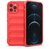 Szilikon telefonvédő (közepesen ütésálló, kamera védelem, 3D minta) PIROS - Apple iPhone 12 Pro