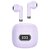 USAMS IA II bluetooth fülhallgató SZTEREO (v5.3, TWS, mikrofon, zajszűrő, LED kijelző + töltőtok) LILA