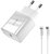 DEVIA SMART V2 hálózati töltő Type-C aljzat (5V/3A, 20W, PD gyorstöltő + lightning kábel) FEHÉR