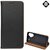 Tok álló, valódi bőr (FLIP, oldalra nyíló, asztali tartó) FEKETE Xiaomi Redmi Note 13 Pro Plus 5G