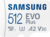 Samsung MicroSD kártya - 512GB MB-MC512SA/EU (EVO PLUS, microSDXC, UHS-I, R160, adapter, 512GB)