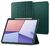 SPIGEN URBAN FIT tok álló (FLIP, oldalra nyíló, TRIFOLD, asztali tartó, ceruza tartó, textil minta) SÖTÉTZÖLD - Apple IPAD Air 13 (2024)