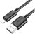 HOCO X88 adatkábel (USB - lightning, 2.4A, gyorstöltő, 100cm) FEKETE