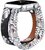 Mybandz 13459 apple watch gyöngyös bőróraszíj-fekete-virágmintás /40/41 és 42 mm