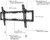 Multibrackets 7350105216572 multibrackets fali konzol, m universal wallmount tilt large (40-86", max.vesa: 800x400 mm, 60 kg)