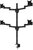 Multibrackets 7350073735891 multibrackets asztali konzol (4 képernyős), m vesa deskmount officeline quad black (15-30", max.vesa: 100x100 mm)