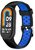 Mybandz 19010 mi band 8-lélegző szilikon óraszíj/fekete-kék
