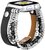 Mybandz 13457 apple watch gyöngyös bőróraszíj- fekete /40/41 és 42 mm