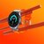 Mybandz 53273 element szilikon óraszíj-samsung galaxy watch 5-6-7/narancs-fekete/20mm