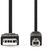 Nedis CCGL60100BK20 USB2.0, USB A - B kábel, 480Mbs, 10W, hossz 2m