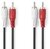 Nedis CAGL24200BK15 sztereo audio kábel, 2 X RCA dugó - 2 X RCA dugó, hossz 1.5m