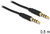 Delock sztereó kábel 3.5 mm 4 pin csatlakozó > csatlakozó, 0,5 m