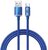 BASEUS CRYSTAL SHINE adatkábel (USB - Type-C, 100W, PD gyorstöltő, 120cm, cipőfűző) SÖTÉTKÉK