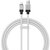 BASEUS COOLPLAY adatkábel (USB - lightning, 2.4A, gyorstöltő, 100cm, törésgátló) FEHÉR