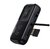 BASEUS bluetooth FM transmitter autós töltő 2 USB aljzat (16W, gyostöltő, microSD olvasó, AUX, spirálkábel) FEKETE