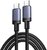UGREEN L528 adatkábel (Type-C - Type-C, 240W, PD gyorstöltő 3.0, 300cm) SÖTÉTSZÜRKE