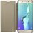 Samsung Galaxy S6 Edge+ gyári Clear View Cover flip tok - Arany