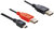 Delock USB 2.0 Y-kábel 0.3m - Fekete/Piros