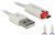 Delock USB 2.0 microUSB összekötő kábel LED indikátorral 1m - Fehér