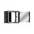 Linkbasic kétrészes fali szekrény 19" 15U 600x550mm fekete