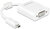 Delock Adapter HDMI Micro-D dugó > VGA hüvely audióval fehér