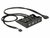 DeLOCK 62701 USB 2.0 & 3.0 Előlapi panel - 3.5" Fekete