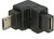 Delock 65668 microUSB 2.0 M - microUSB 2.0 F Adapter (90°) Fekete