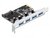 Delock PCI Express kártya > 4 x USB 3.0