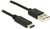 Delock 83600 USB Type-C 2,0 -> USB A M/M adatkábel 1m fekete