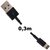 Whitenergy USB 2.0 kábel iPad iPhone 5 transfer/töltőhöz 30cm fekete